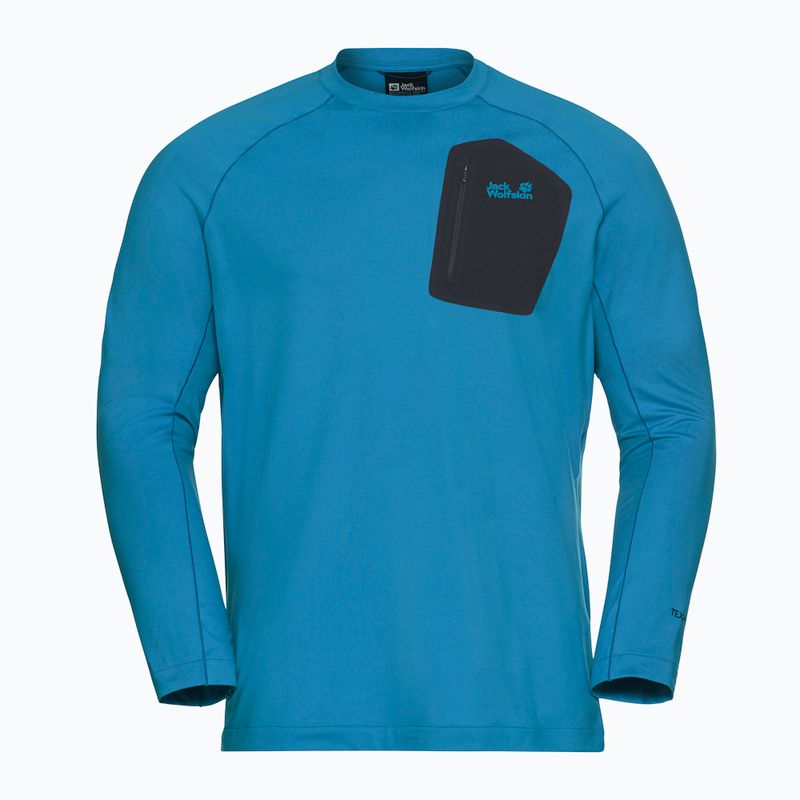 Men's longsleeve Jack Wolfskin Prelight Trail Crew aurora blue 5