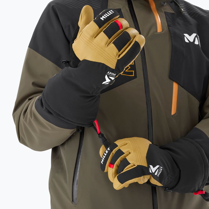 Men's ski gloves Millet Cosmic GTX brown 8
