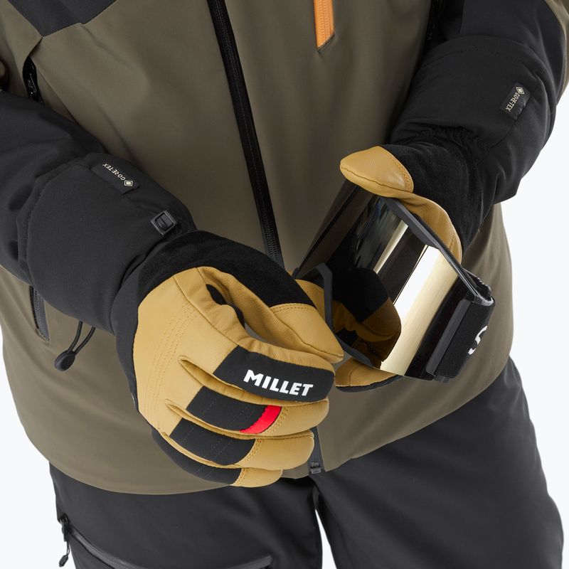Men's ski gloves Millet Cosmic GTX brown 9