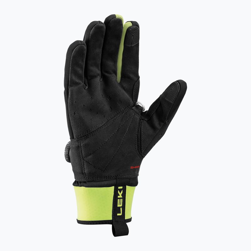Ski gloves LEKI PRC Boa Shark black/neon yellow 3