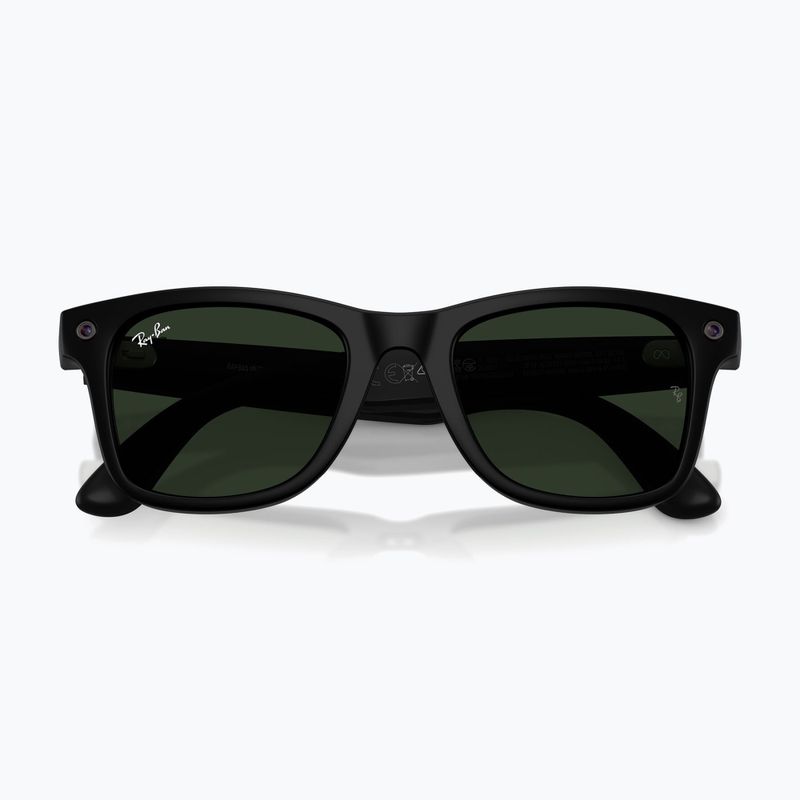 Glasses with a camera Ray-Ban Meta Wayfarer matte black/trs g.green 9
