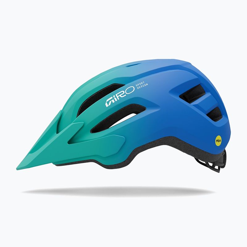 Children's bike helmet Giro Fixture II MIPS matte aqua green/blue jewel fade 2