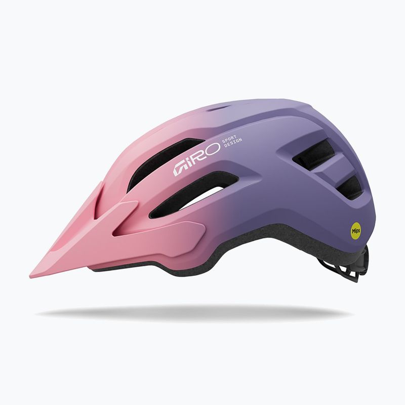 Children's bike helmet Giro Fixture II MIPS matte light pink/purple fade 2