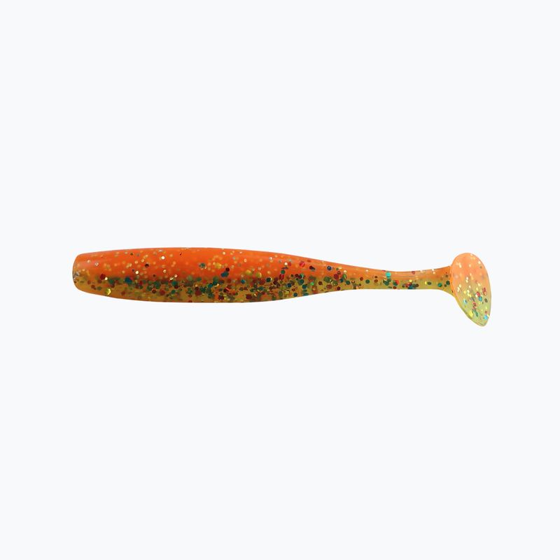 Relax Bass 2.5 Laminated rubber lure 4 pcs chartreuse-multi glitter orange-silver glitter BAS25