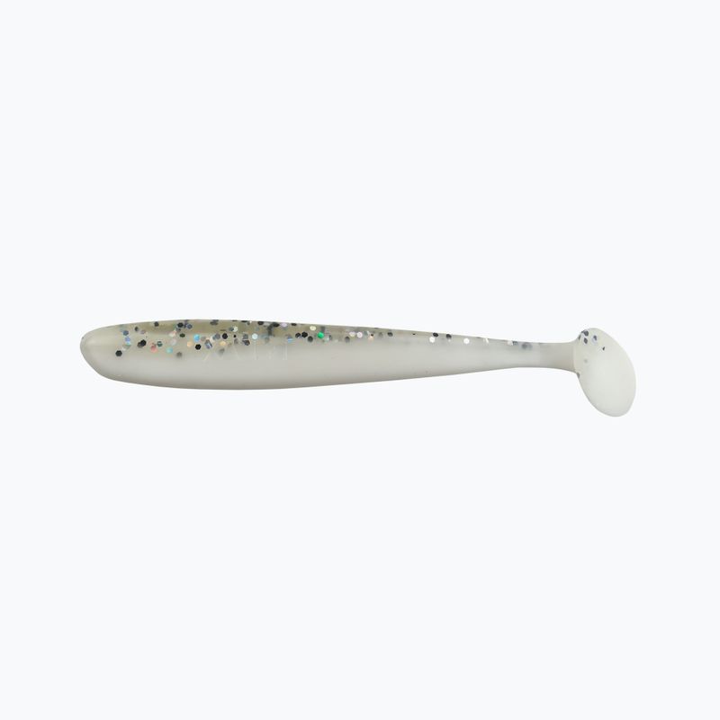 Rubber bait Relax Bass 3 Laminated 4 pcs clear-black hologram glitter white pearl BAS3