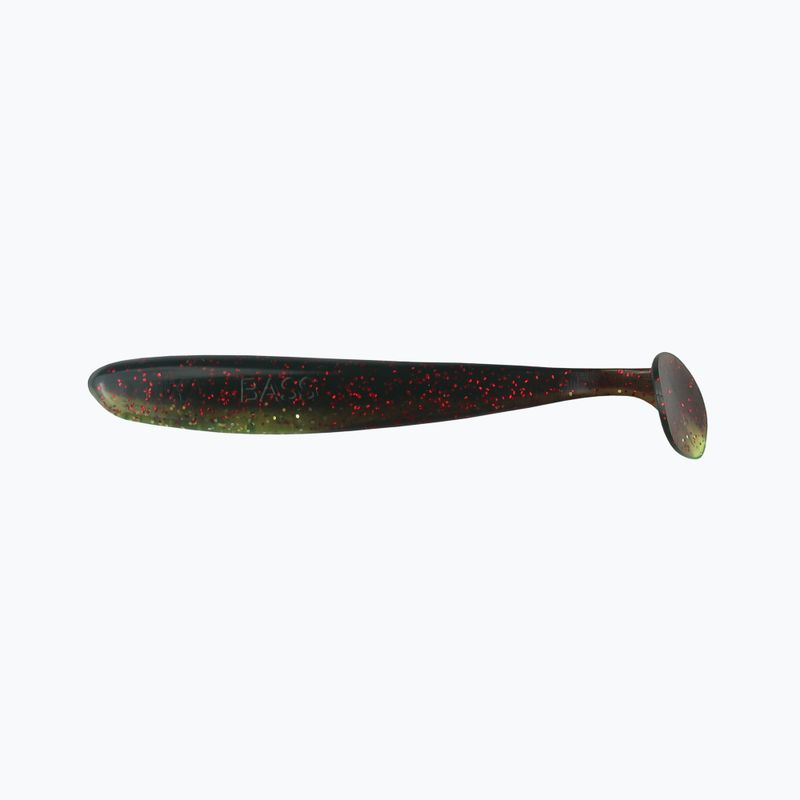 Relax Bass 3 Laminated rubber lure 4 pcs chartreuse-silver glitter motor oil-red glitter BAS3