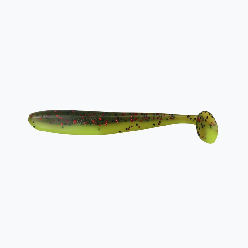 Rubber bait Relax Bass 3 Laminated 4 pcs watermelon-black red glitter silk BAS3