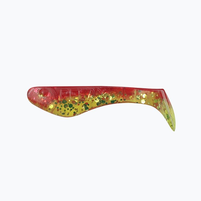 Rubber bait Relax Hoof 1 Standard 8 pcs red chartreuse-gold glitter BLS1-S