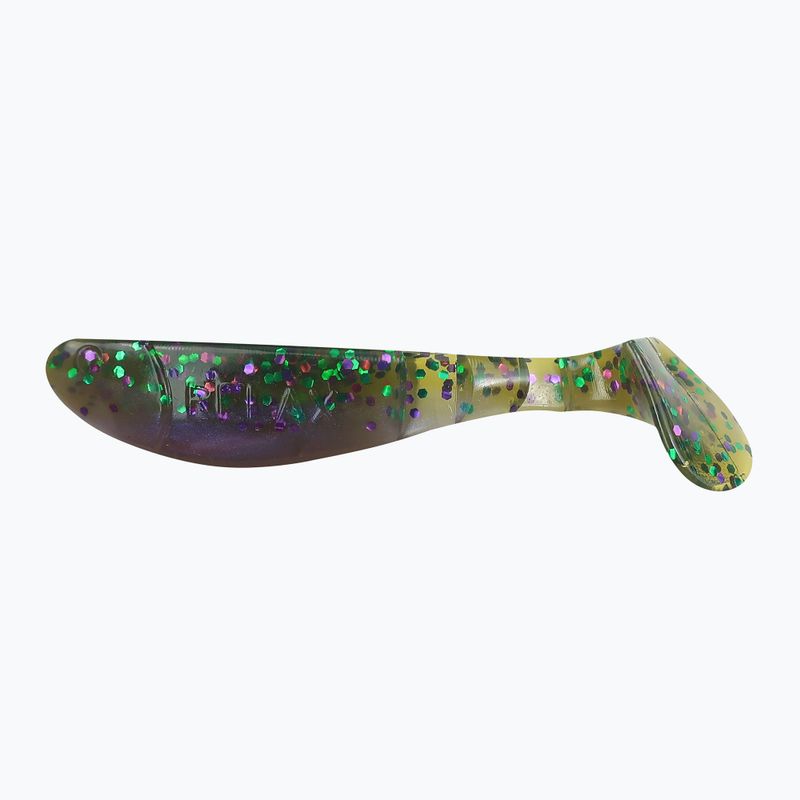Rubber bait Relax Hoof 2.5 Laminated 4 pcs purple pearl watermelon-purple green glitter BLS25