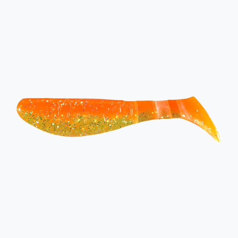 Relax Hoof 3 Laminated rubber lure 4pc orange chartreuse-silver glitter BLS3-L