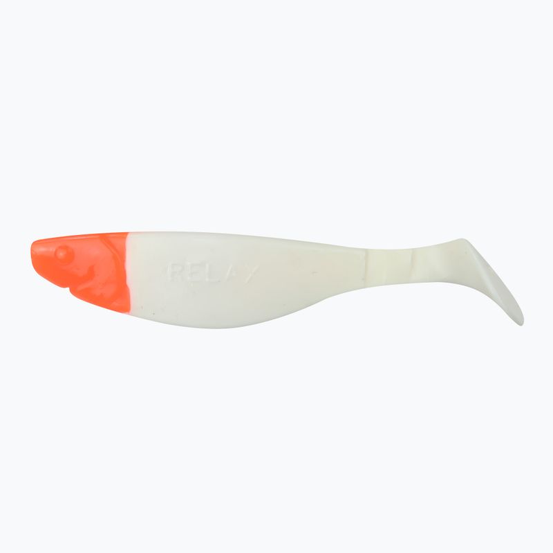 Rubber lure Relax Hoof 4 Head 4 pcs white-orange BLS4-H