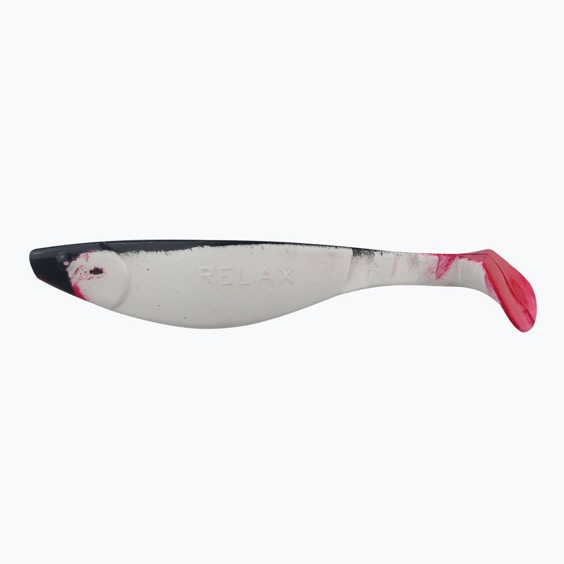 Rubber lure Relax Hoof 6 Red Tail 3 pcs black-white BLS6-S
