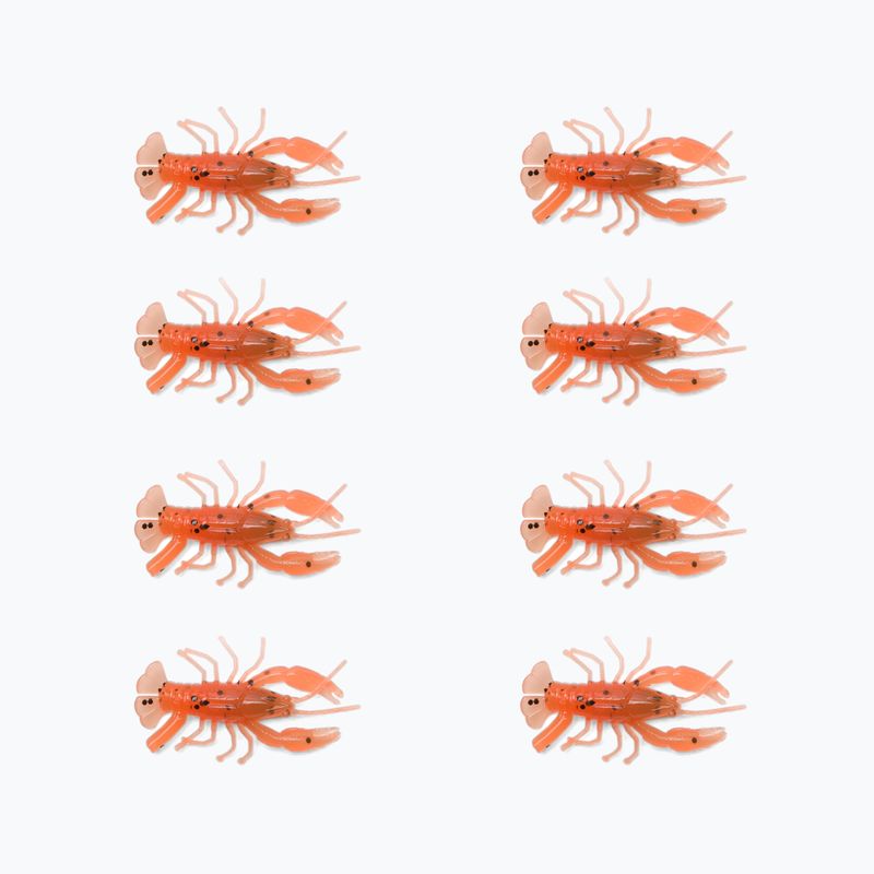 Relax Crawfish 1 Laminated rubber lure 8 pcs orange olive-black Glitter CRF1