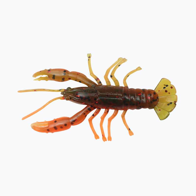 Relax Crawfish 2 Laminated rubber lure 4 pcs watermelon-red black glitter orange CRF2