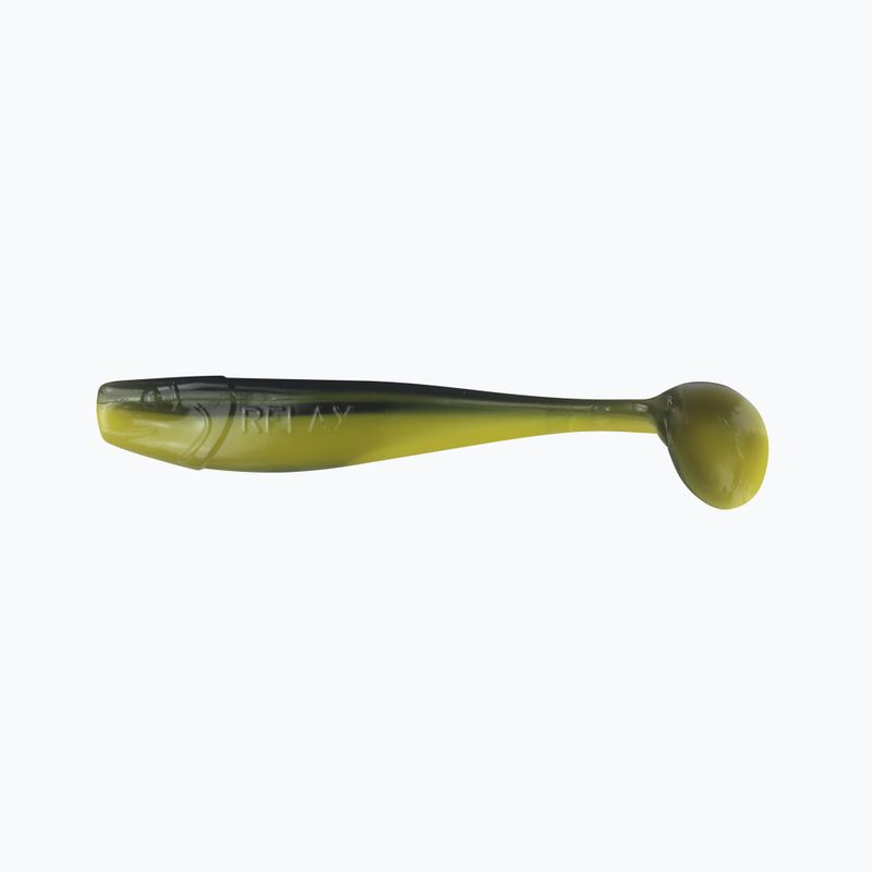Relax Kingshad 3 Laminated rubber lure 4 pcs black-yellow KS3