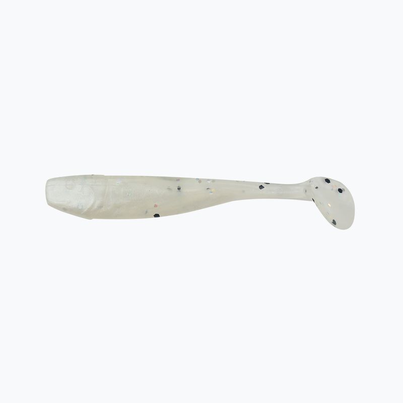Relax Kingshad 3 Laminated rubber lure 4 pcs clear-black hologram glitter white pearl KS3