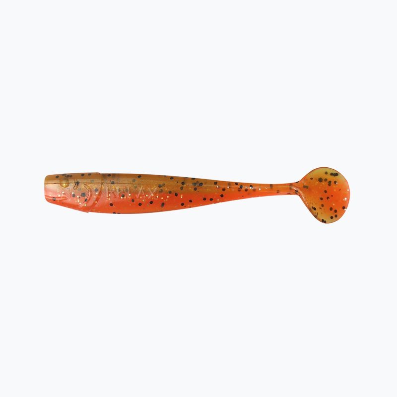 Relax Kingshad 3 Laminated rubber lure 4 pcs olive-black glitter orange-silver glitter KS3