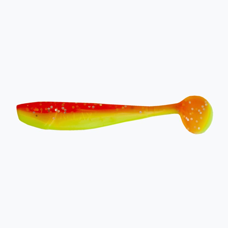 Relax Kingshad 3 Laminated rubber lure 4 pcs orange-silver glitter silk KS3