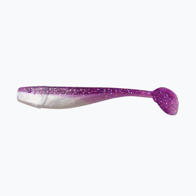 Relax Kingshad 5 Laminated rubber lure 3 pcs purple-hologram glitter white pearl KS5