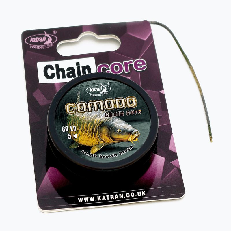Leadcore carp braid Katran Comodo Chain Core camo green