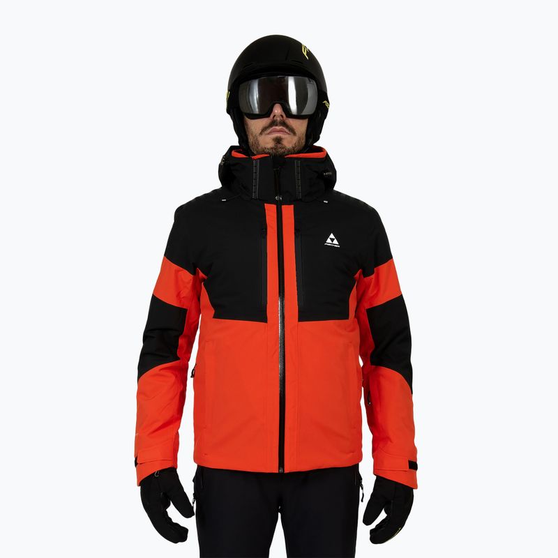 Men's ski jacket Fischer Semmering red tomato