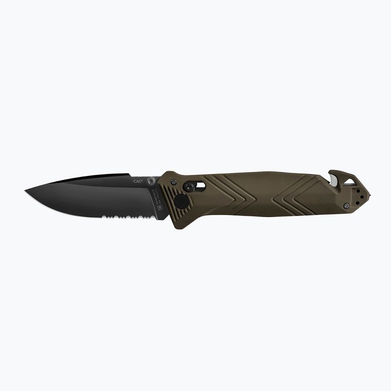 TB Outdoor CAC Serration PA6 GF khaki hiking knife