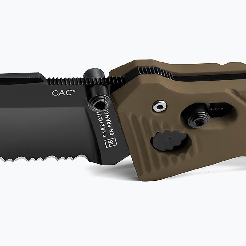 TB Outdoor CAC Serration PA6 GF khaki hiking knife 2