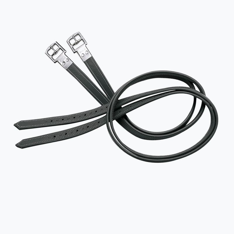 Leather stirrups Prestige Italia dark brown A17