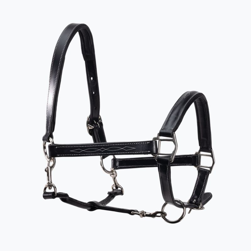 Leather halter for horse Prestige Italia black E53