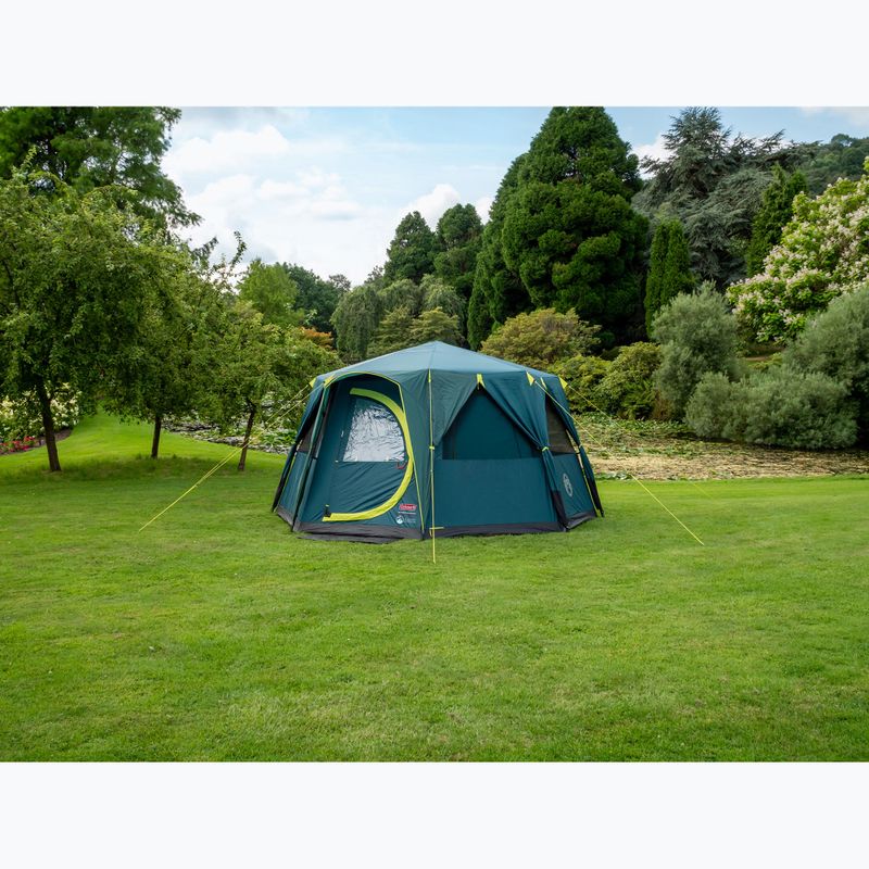 Coleman Cortes Octagon Blackout Bedroom green 8-person camping tent 5