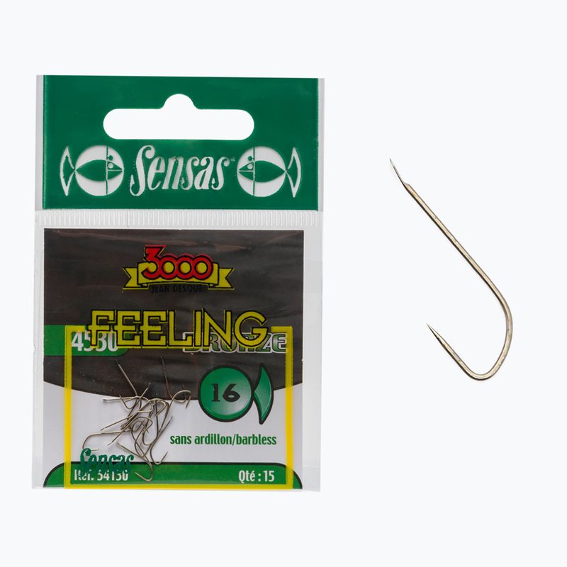 Sensas fishing hooks 4530 15 pcs brown 54100