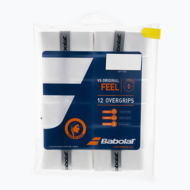 Babolat VS Original tennis racket wraps 12 pcs white 654010