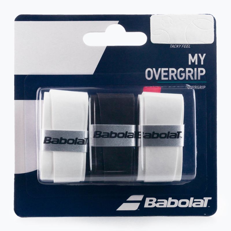 Babolat My Overgrip tennis racket wraps 3 pcs black & white 653045