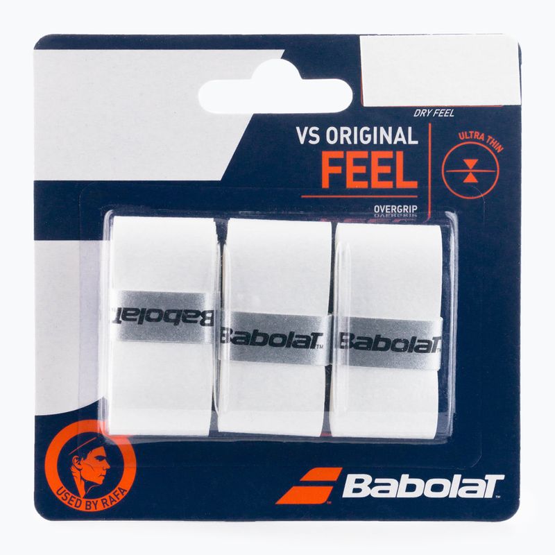 Babolat VS Original tennis racket wraps 3 pcs white 653040