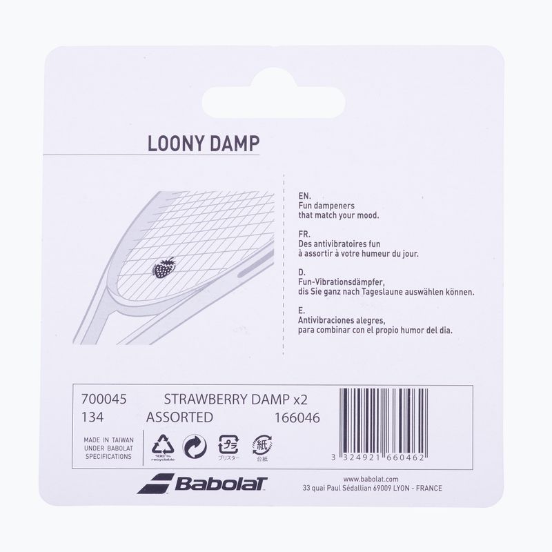 Babolat Strawberry Dampener Wimbledon 2 pcs red and white 700045 3