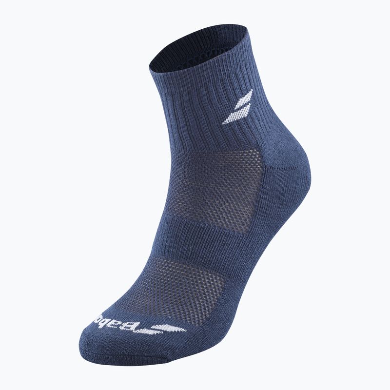 Babolat Quarter 3 Pack socks white/estate blue/grey 3