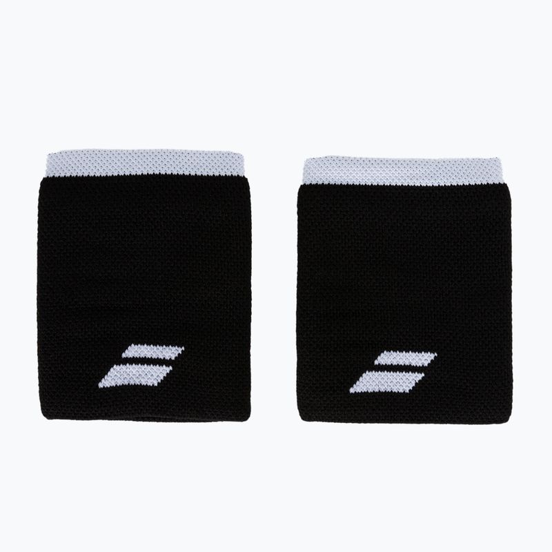 Babolat Logo Jumbo wrist wraps 2 pcs black and white 5UA1262 2