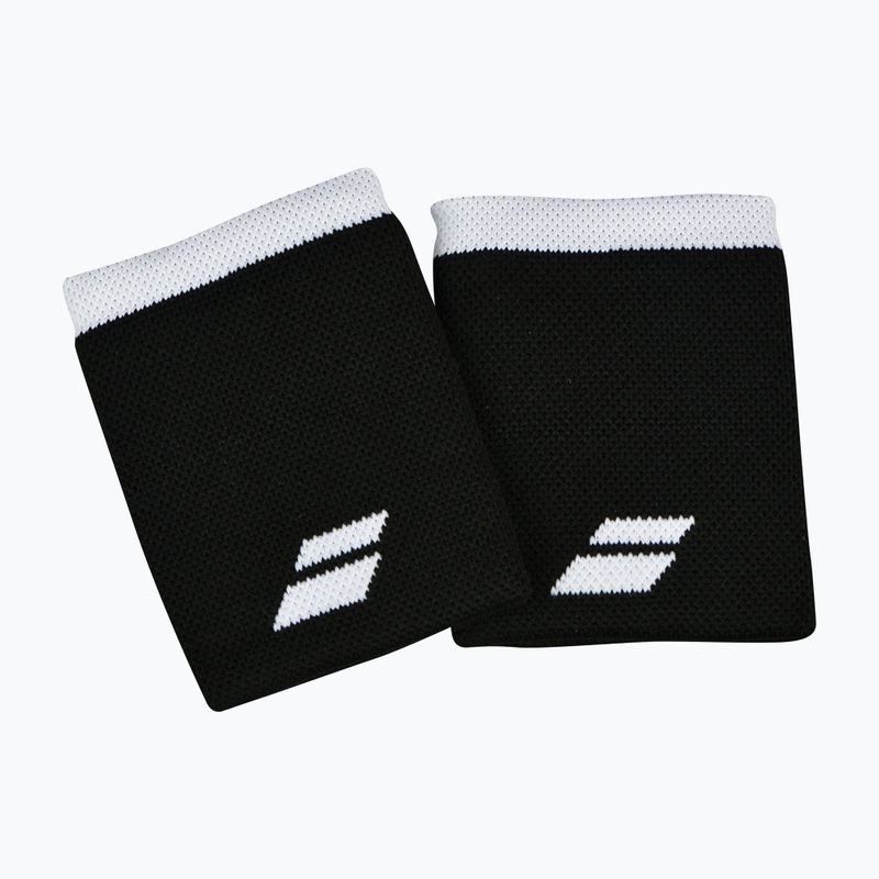 Babolat Logo Jumbo wrist wraps 2 pcs black and white 5UA1262 3