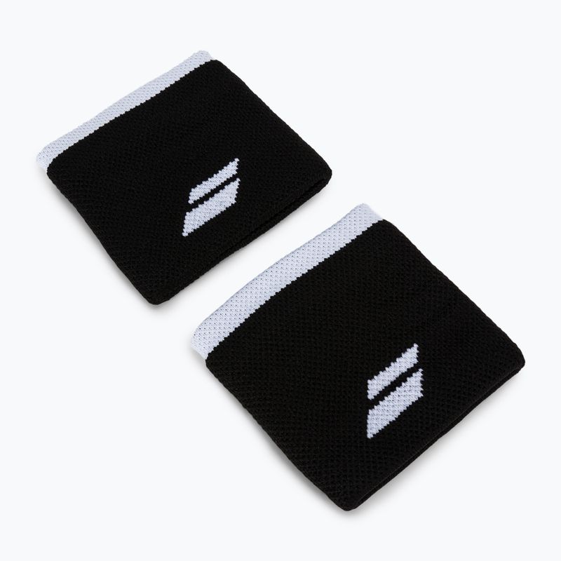 Babolat Logo wrist wraps 2 pcs black and white 5UA1261