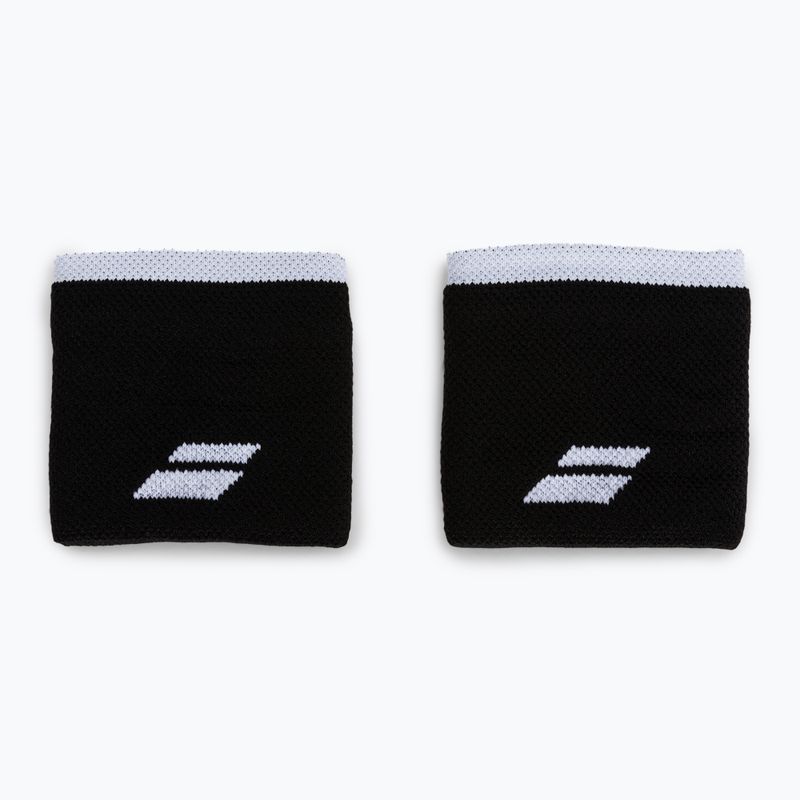 Babolat Logo wrist wraps 2 pcs black and white 5UA1261 2