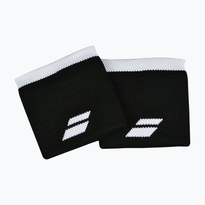 Babolat Logo wrist wraps 2 pcs black and white 5UA1261 3
