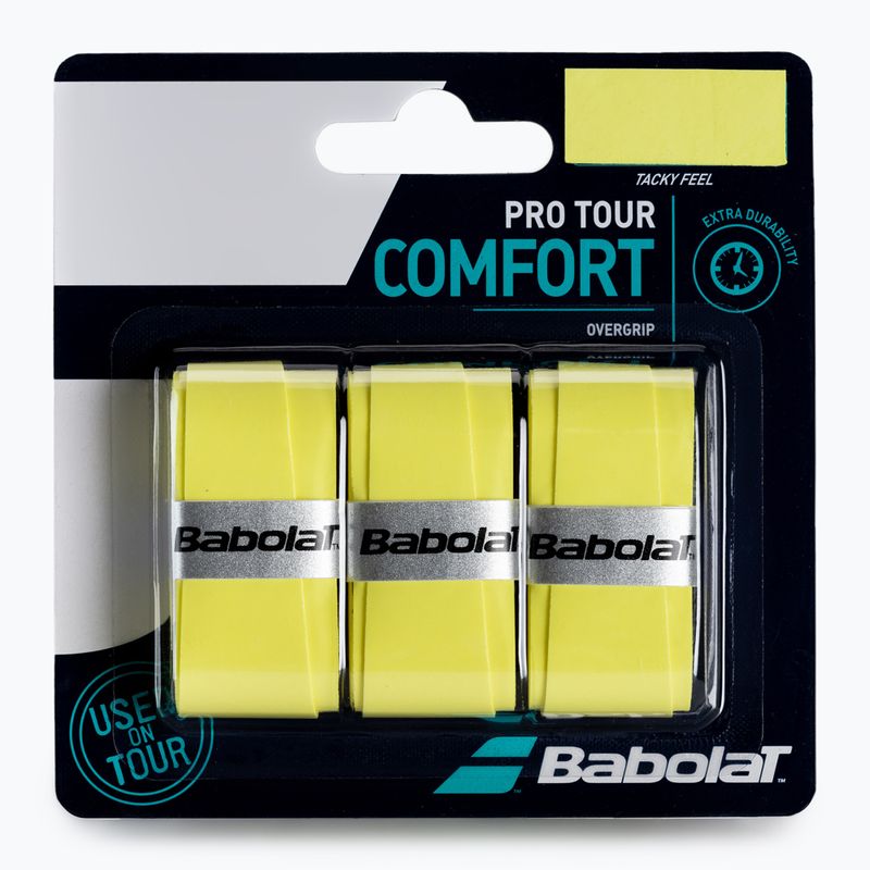 Babolat Pro Tour tennis racket wraps 3 pcs yellow 653037