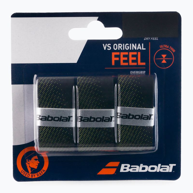 Babolat VS Original tennis racket wraps 3 pcs black/yellow 653040