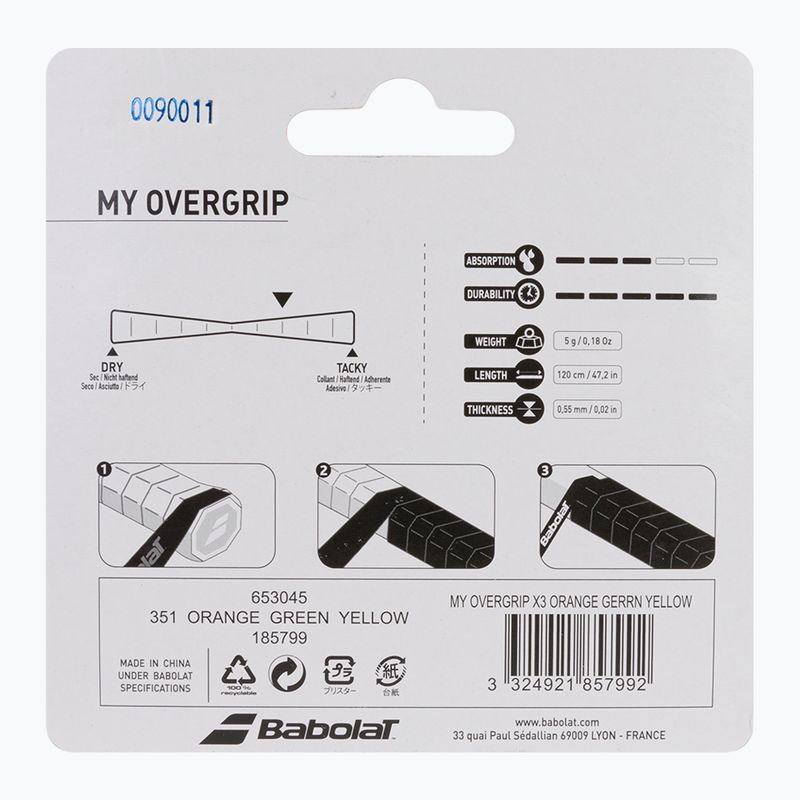 Babolat My Overgrip tennis racket wraps 3 pcs colour 653045 2
