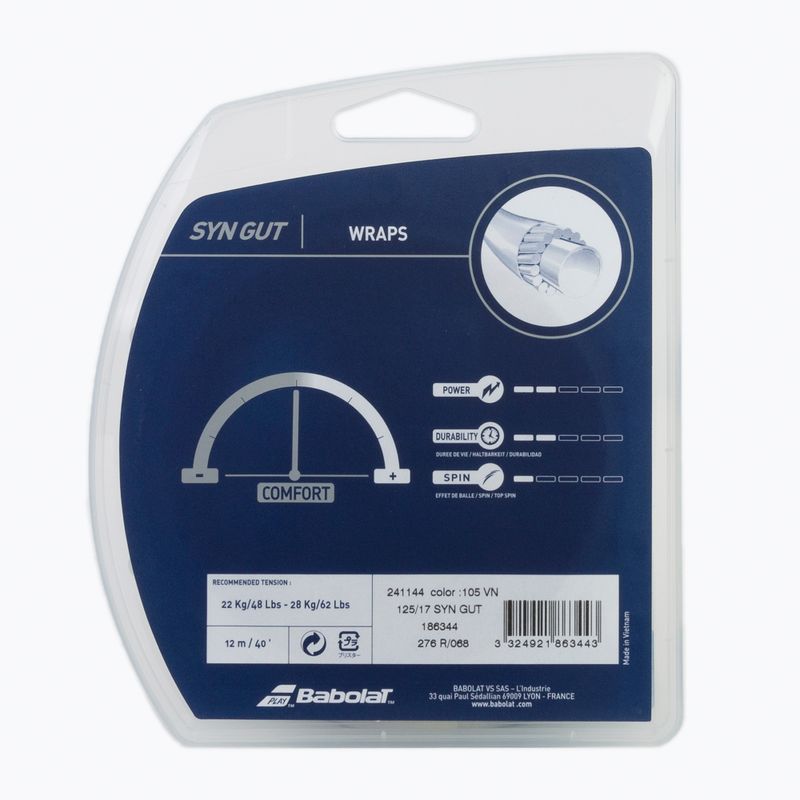 Tennis string Babolat Syn Gut 12 m black 241144 2