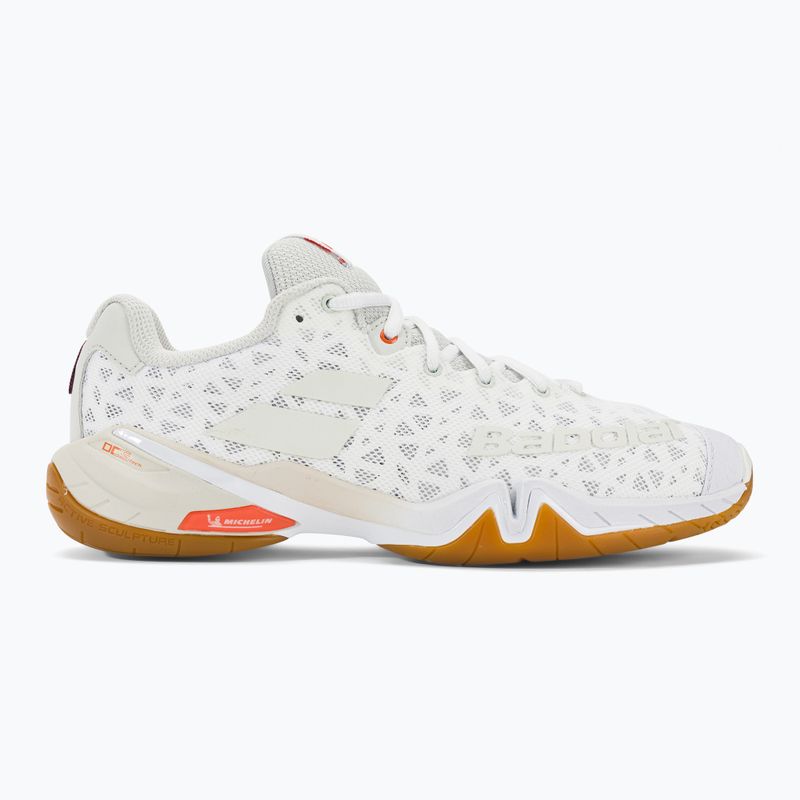 Men's badminton shoe Babolat 22 Shadow Tour white/light grey 2