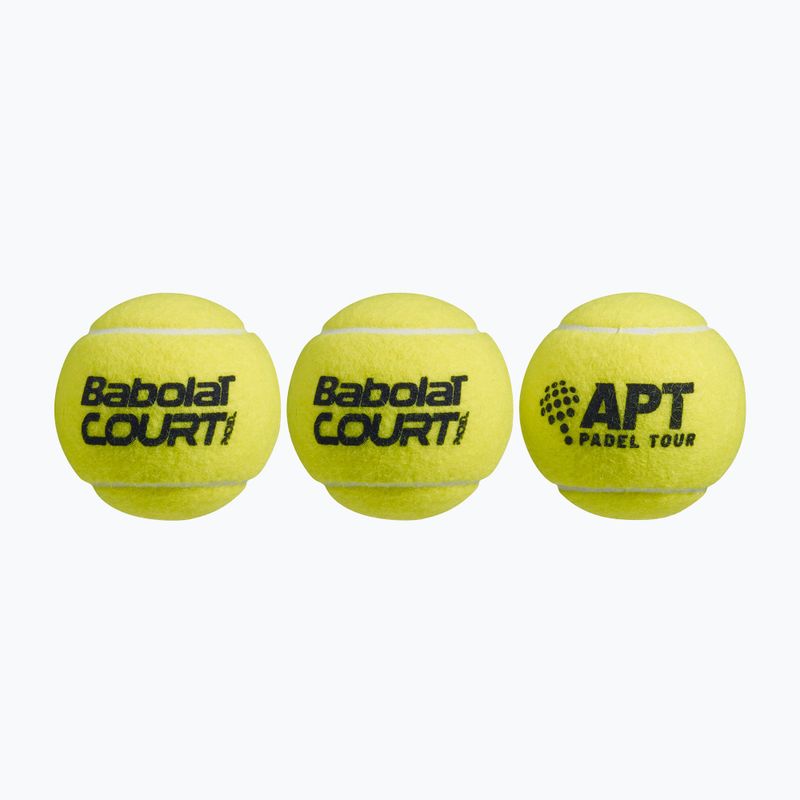 Babolat Court Padel balls 3 pcs yellow 501098 2