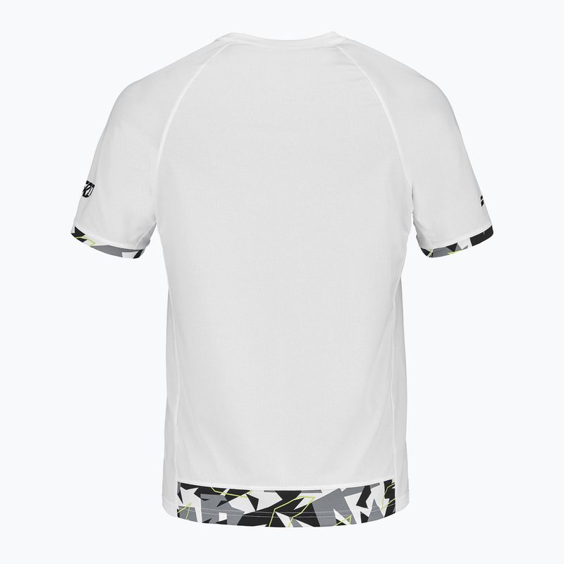 Men's Babolat Aero Crew Neck Tennis Shirt White 2MS23011Y 2