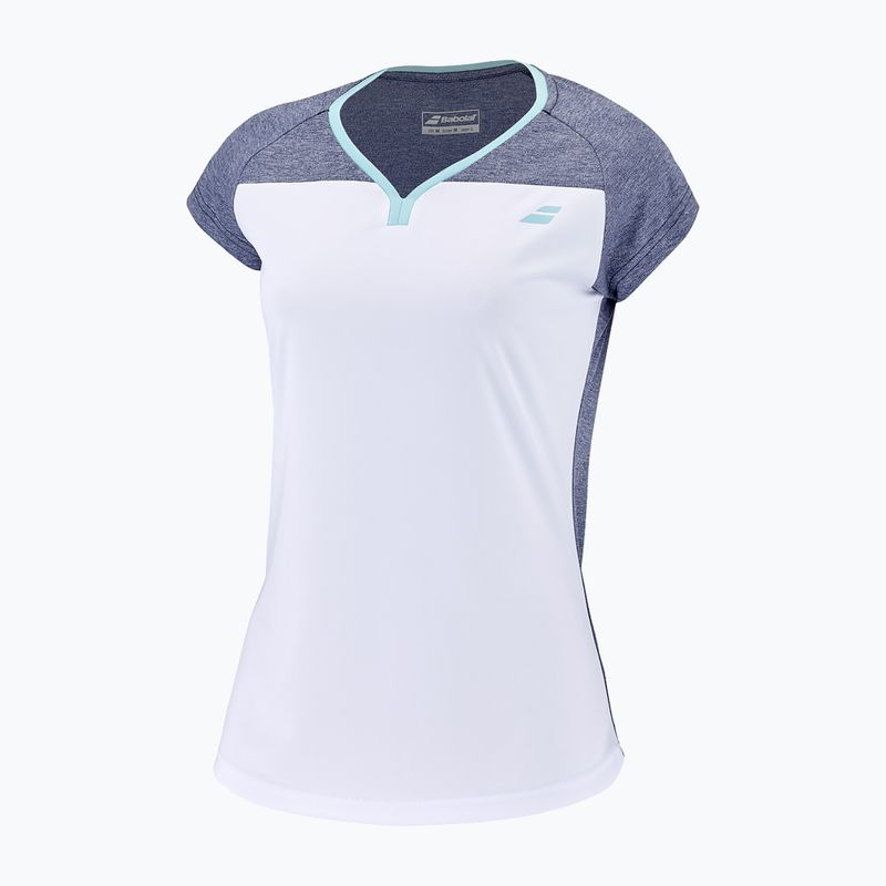 Babolat children's tennis shirt Play Crew Neck white and blue 3MTE011 2