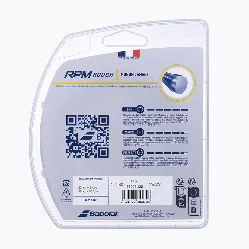 Babolat tennis string 12 m Rpm Rough grey 2